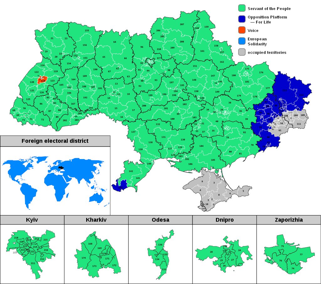 2019 Ukrainan Parlamenttivaalit kannatus alueittain.jpg