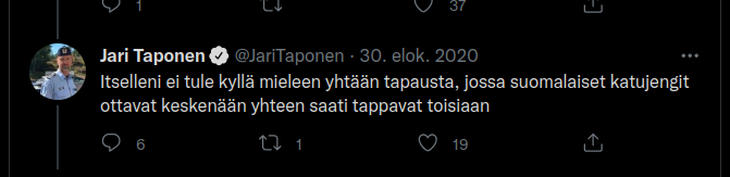 Taposen poika yrittää muistella.