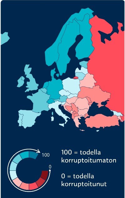 transparencyn korruptiokartta