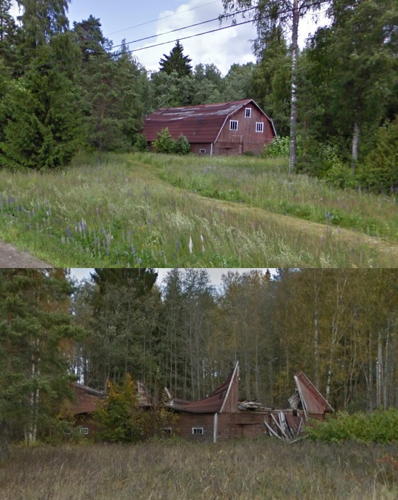 Ylempi kuva 2009, alempi 2011. Kuvat google street view.