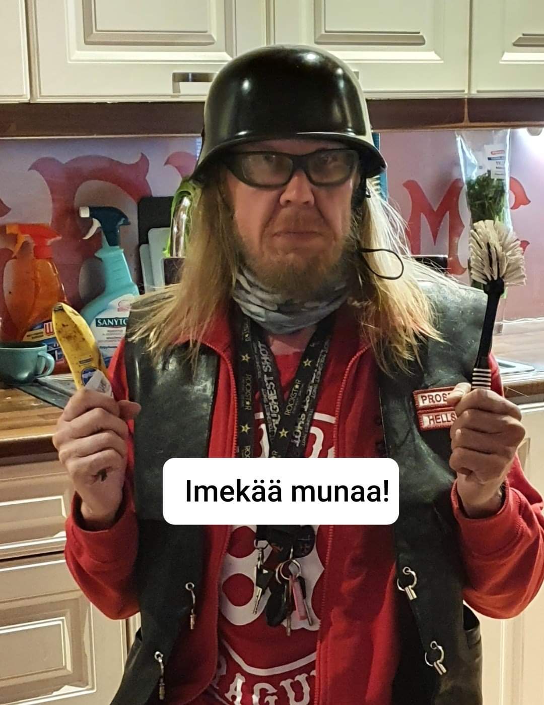 Tässä mielisairas, lomalla.