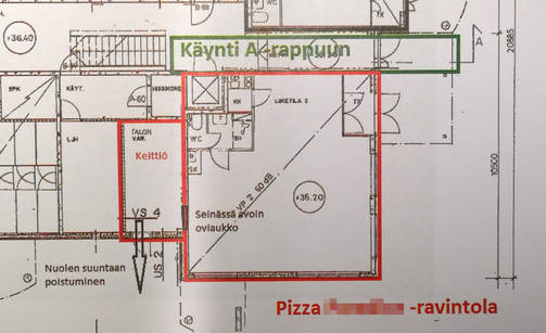 Ravintolan työntekijä avasi keittiön takaoven. Sitä kautta asiakkaat ja henkilökunta pääsivät ulos hetkeä ennen kuin liekit valtasivat koko pienen ravintolan. (IL)