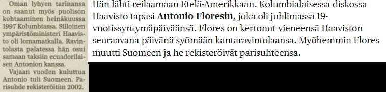 Iltalehti 27.10.2010 ja Helsingin Sanomat 26.11.2023.