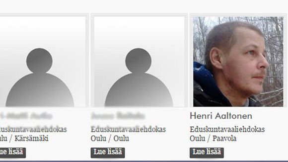 Henri Aaltosen nimi löytyi vielä torstaiaamuna Piraattipuolueen ehdokaslistalta. Aamupäivällä Aaltosen esittelykortti oli poistettu. Kuva: Yle