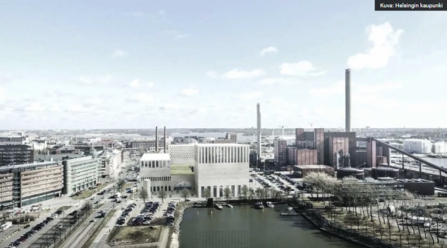 Kaupunkiympäristön toimialan havainnekuva näyttää, miltä Hanasaaren moskeija olisi voinut näyttää.Helsingin kaupunki