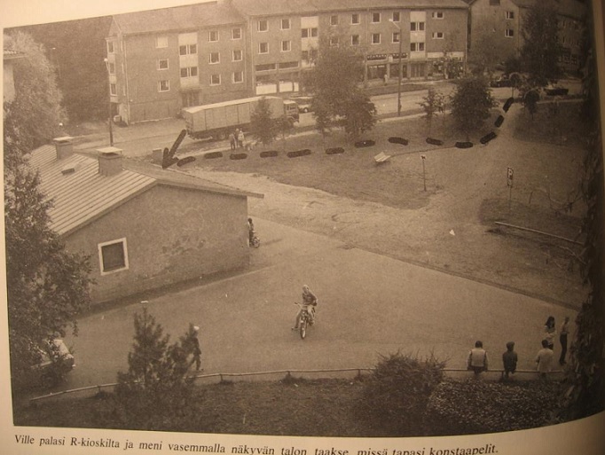 Viljon etenemisreitti. Kuva ja kuvateksti PPK 1983.
