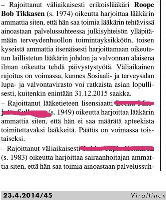 Virallinen Lehti 45/23.4.2014