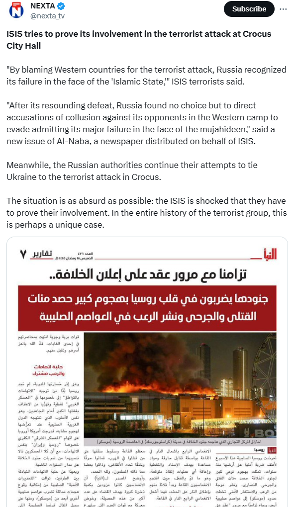 ISISin Al-Naba lehti valittaa ettei saa vastuuta iskusta ryssien takia.png