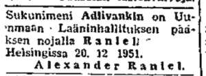 20.12.1951 Adlivankinin nimenmuutosilmoitus.jpg