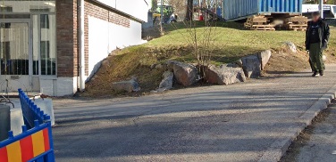 Tähän taksi törmäsi. Kuva googlemaps 2023