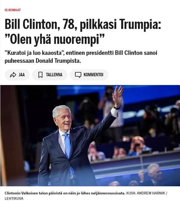 Clintonilla on 15-kesäisen stamina, kysykää vaikka Monica Lewinskyltä.jpg
