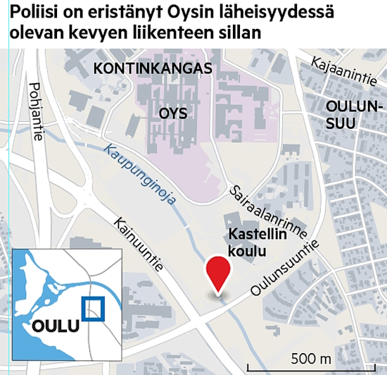 Poliisi on eristänyt Oysin läheisyydessä kevyen liikenteen sillan.jpg