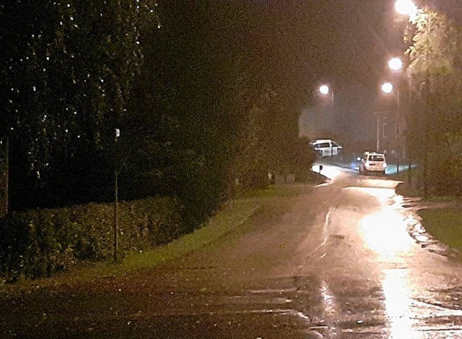Keskisuomalaisen lukija kuvasi poliisit Jämsän Peltotiellä. LUKIJAN KUVA