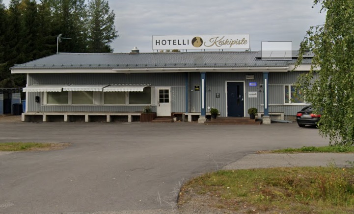 Hotelli Keskipiste. Tilanne sai alkunsa täältä. Kuva street view 2022.