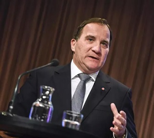 Ruotsin pääministeri Stefan Löfven viime vuoden tammikuussa Sälenissä. (KUVA: PONTUS LUNDAHL / TT)
