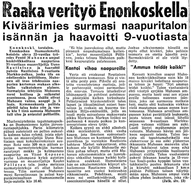 HS 25.10.1963 Uuno Rautiainen Ihamamäki Enonkoski.jpg