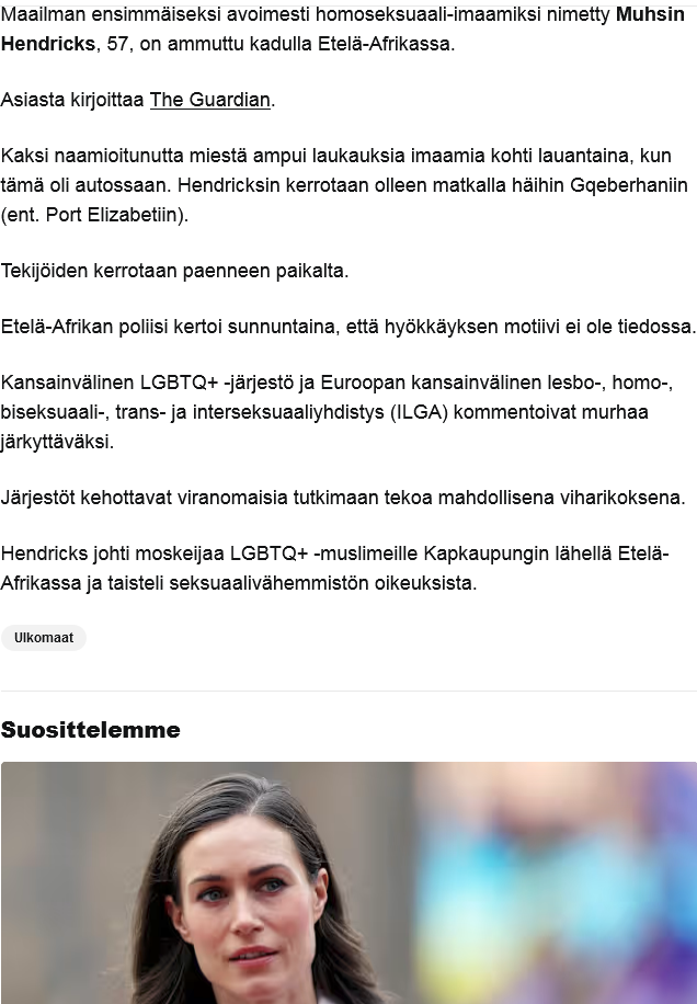 Yle 2025-02-17 at 00-01-23 Maailman ensimmäinen avoimesti homoseksuaali-imaami on murhattu.png
