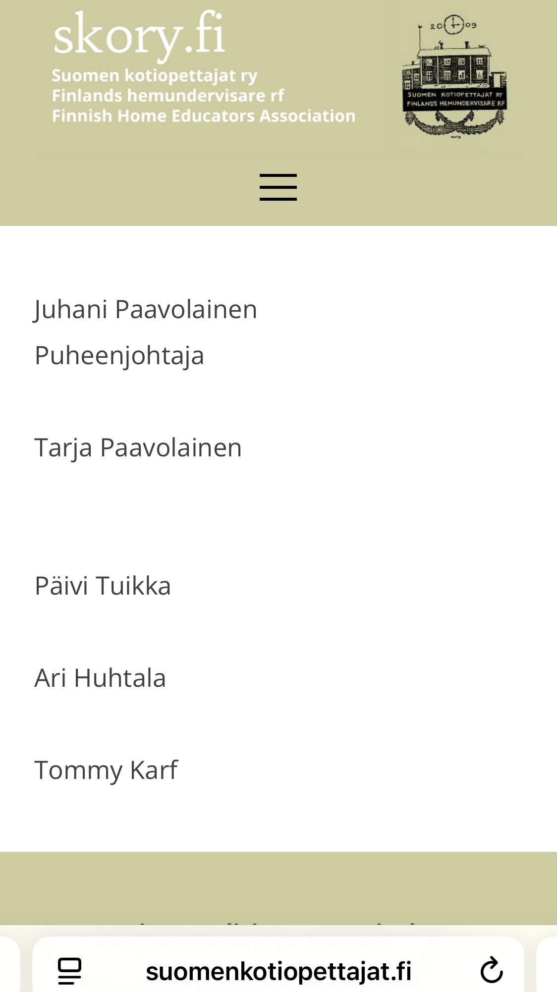 Suomen kotiopettajat ry:lla on muutama kansainvälinen sisaryhdistys
