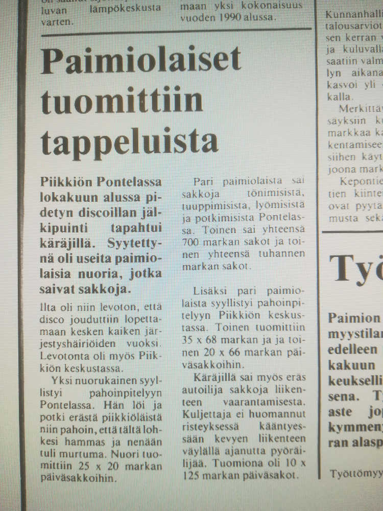 Tuomiot diskoillan tappeluista