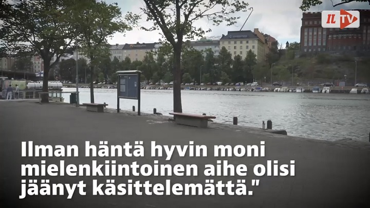 Penkin vasemmalle puolen on maalattu teksti RIP Perttu. Kuvakaappaus IL:n videolta.