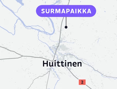 Surmapaikka sijaitsee noin viiden kilometrin päässä Huittisten keskustasta.jpg