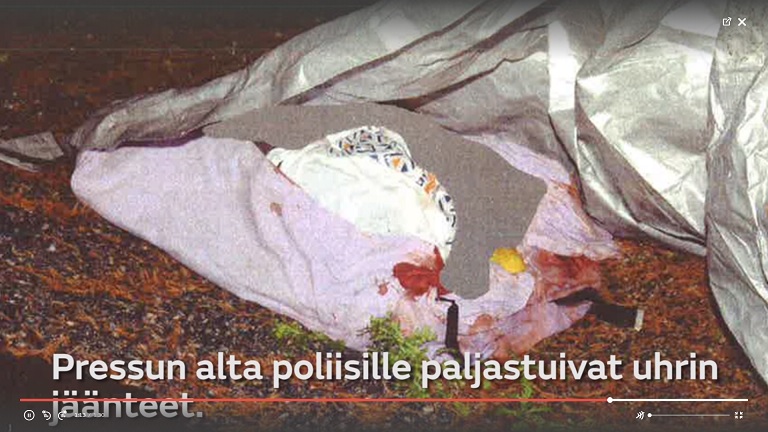 Pressun alta poliisille paljastuivat uhrin jäänteet.