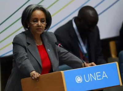 Etiopian presidentiksi valittu Sahle-Work Zewde kuvattuna YKn ympäristöohjelman päämajassa Nairobissa, Keniassa.jpg