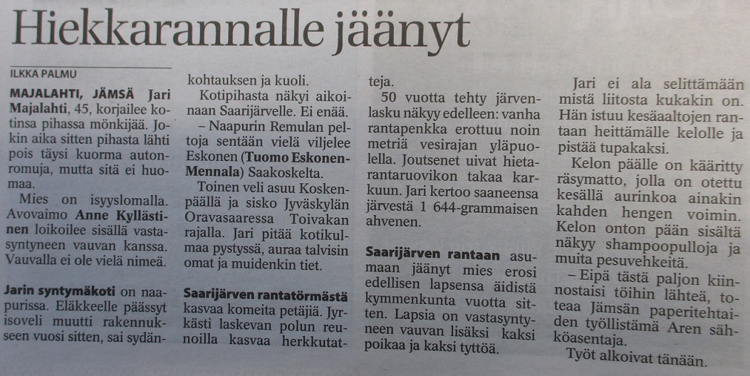 Majanlahti Hiekkarannalle jäänyt Jämsän Seutu.jpg