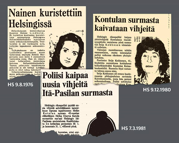 Kolme samankaltaista henkirikosta, niin sanottua kellarisurmaa, kuohutti Helsingissä 1970- ja 1980-luvuilla.